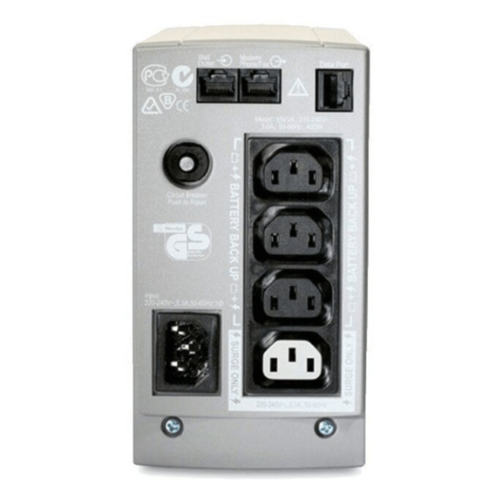 เครื่องสำรองไฟฟ้า APC EASY UPS 650VA 400 วัตต์ รุ่น BK650-AS EASY UPS 4 ช่อง ป้องกัน ไฟตก ไฟเกิน